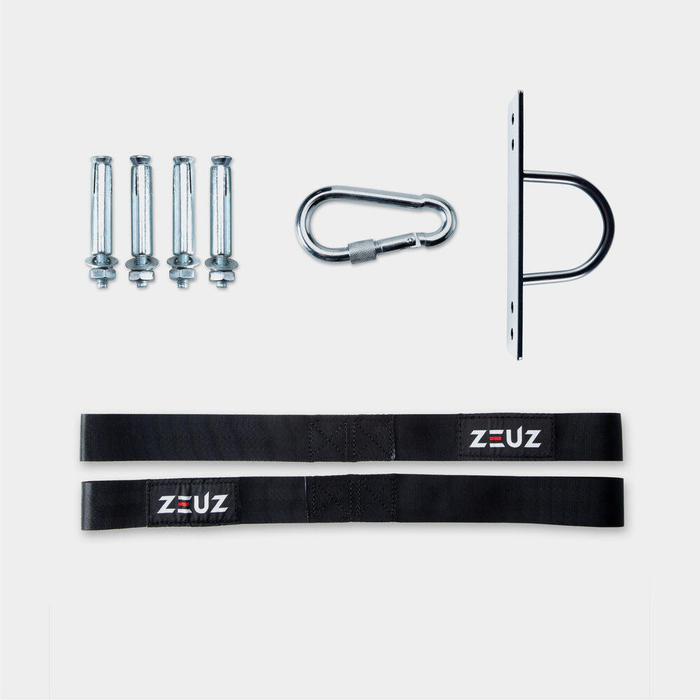 Corde de combat ZEUZ de 9 mètres avec matériel de fixation inclus – Rouge 3/7