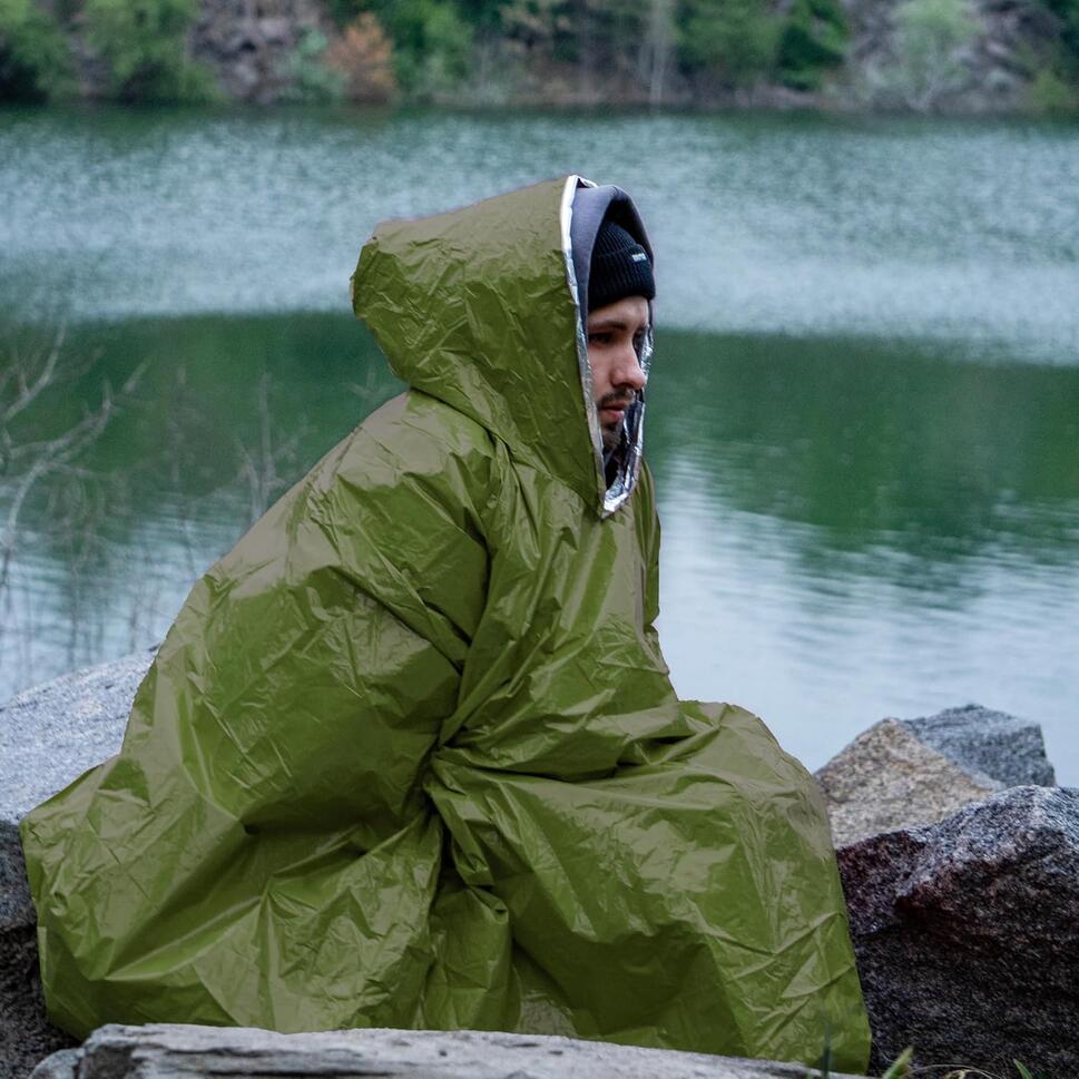 Poncho ratunkowe (4 sztuki) Koc termiczny Mylar, wodoodporny