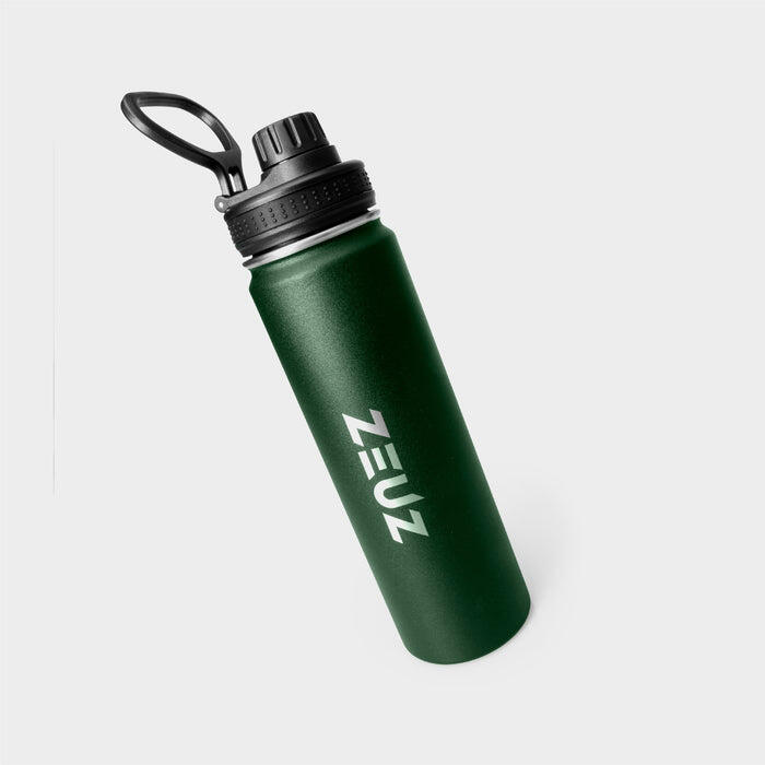 Bouteille isotherme ZEUZ Premium en acier inoxydable – 700 ml – Vert mat 7/7