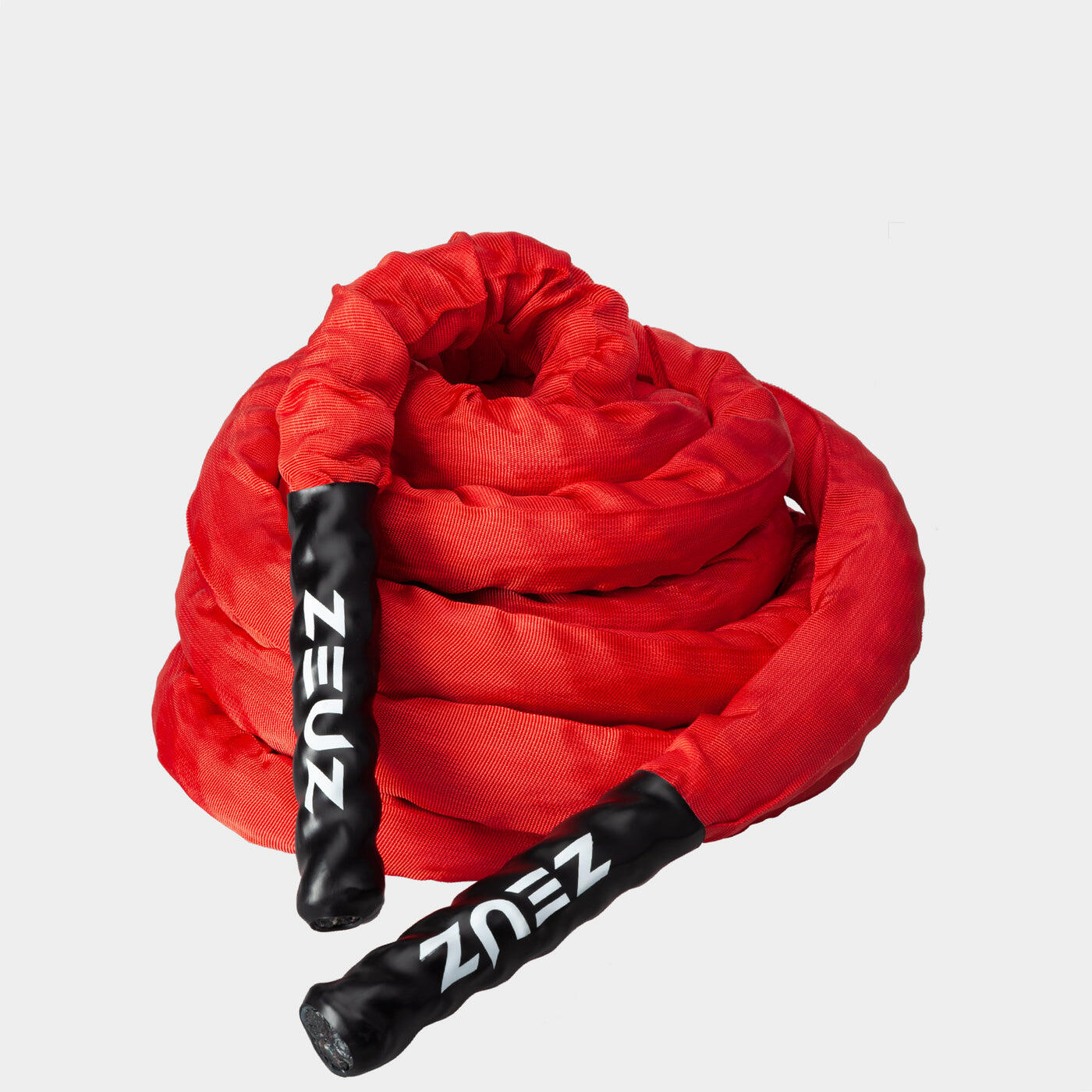 Zeuz - Corde De Bataille Zeuz 9 M — 4 Cm, Poignées En Caoutchouc, Kit De Fixation - Corde Ondulatoire - Blanc|noir|rouge - Decathlon