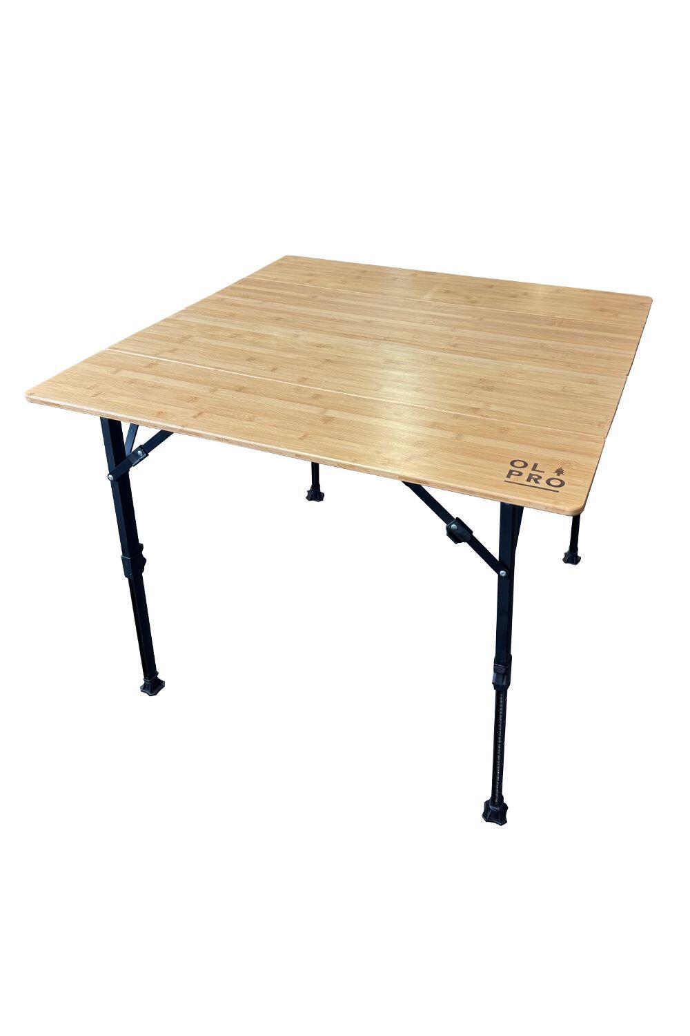OLPRO OLPRO Bamboo Camping Table 4 Folding 90cm x 90cm