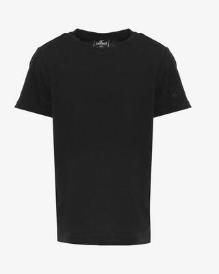 t-shirt nero da ragazzo e ragazza in cotone da educazione fisica