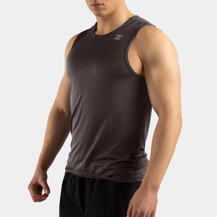 ZEUZ Sport Tanktop Herren - Sportbekleidung - Fitness - Braun - Größe M
