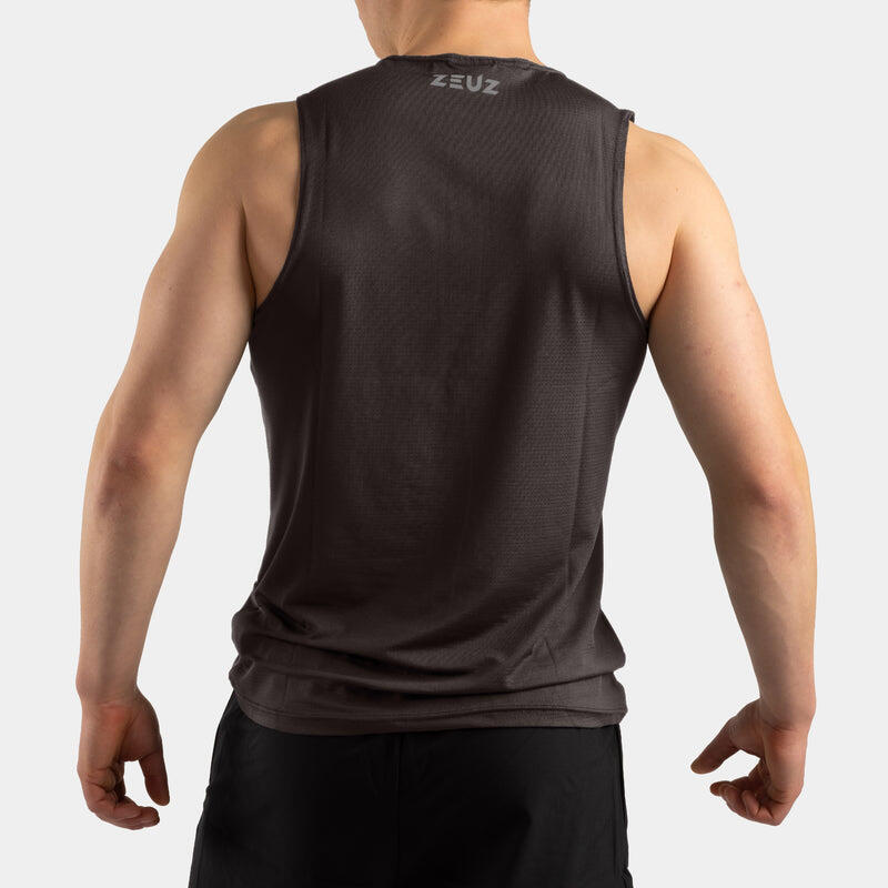 Sport Tanktop ZEUZ Heren Bruin Maat L 3/5
