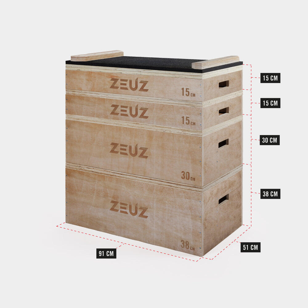 Blocs de musculation empilables en bois ZEUZ – Hauteur : 98 cm 7/7