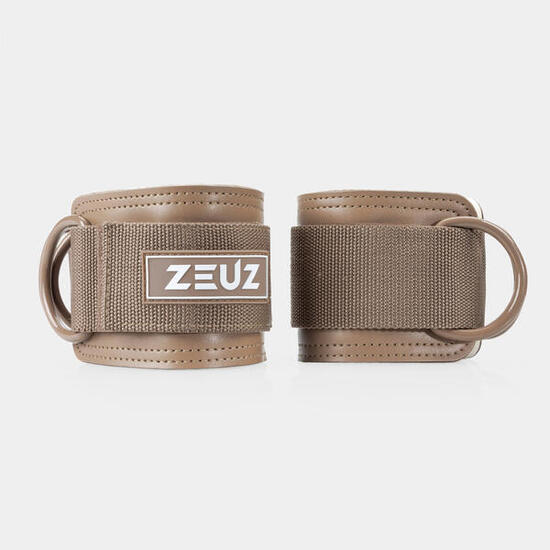 Sangle de cheville de fitness ZEUZ en 2 pièces – Machine à câbles – Beige