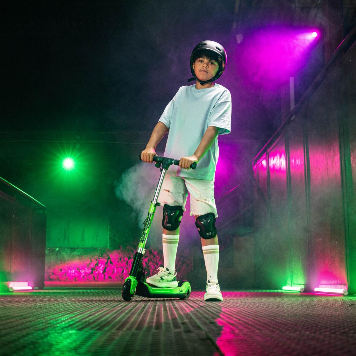 Xootz Kids' Elements Electric Foldable Scooter, LED Light Up Scooter 3/6