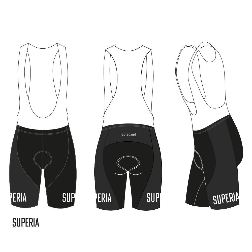 Retro Wielerbroek Solo Superia Zwart - RedTed 5/5