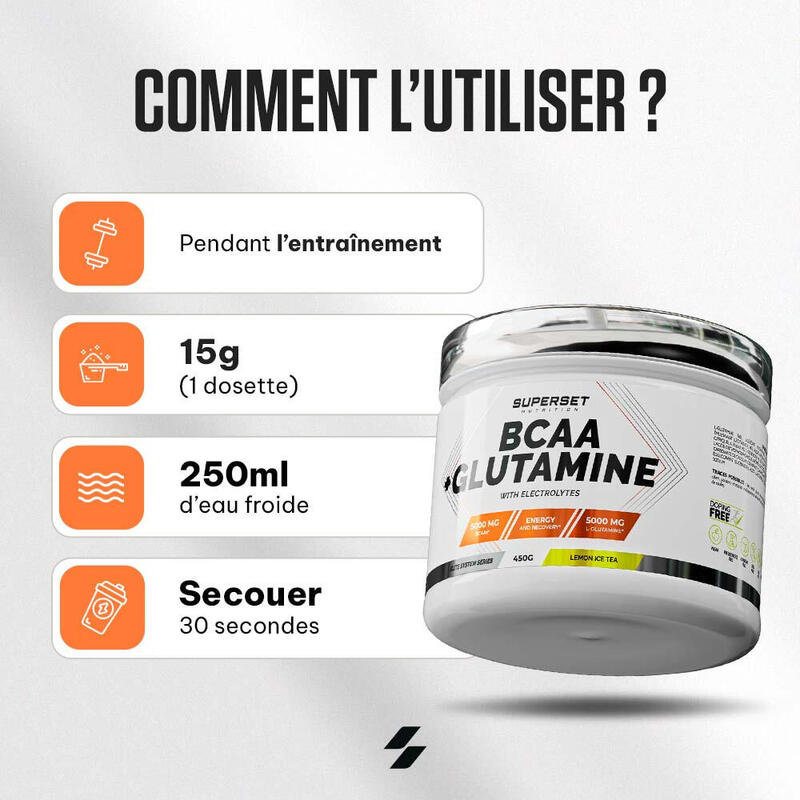 Bcaa - Bcaa + Glutamine (450g) - Ijsthee Met Citroen