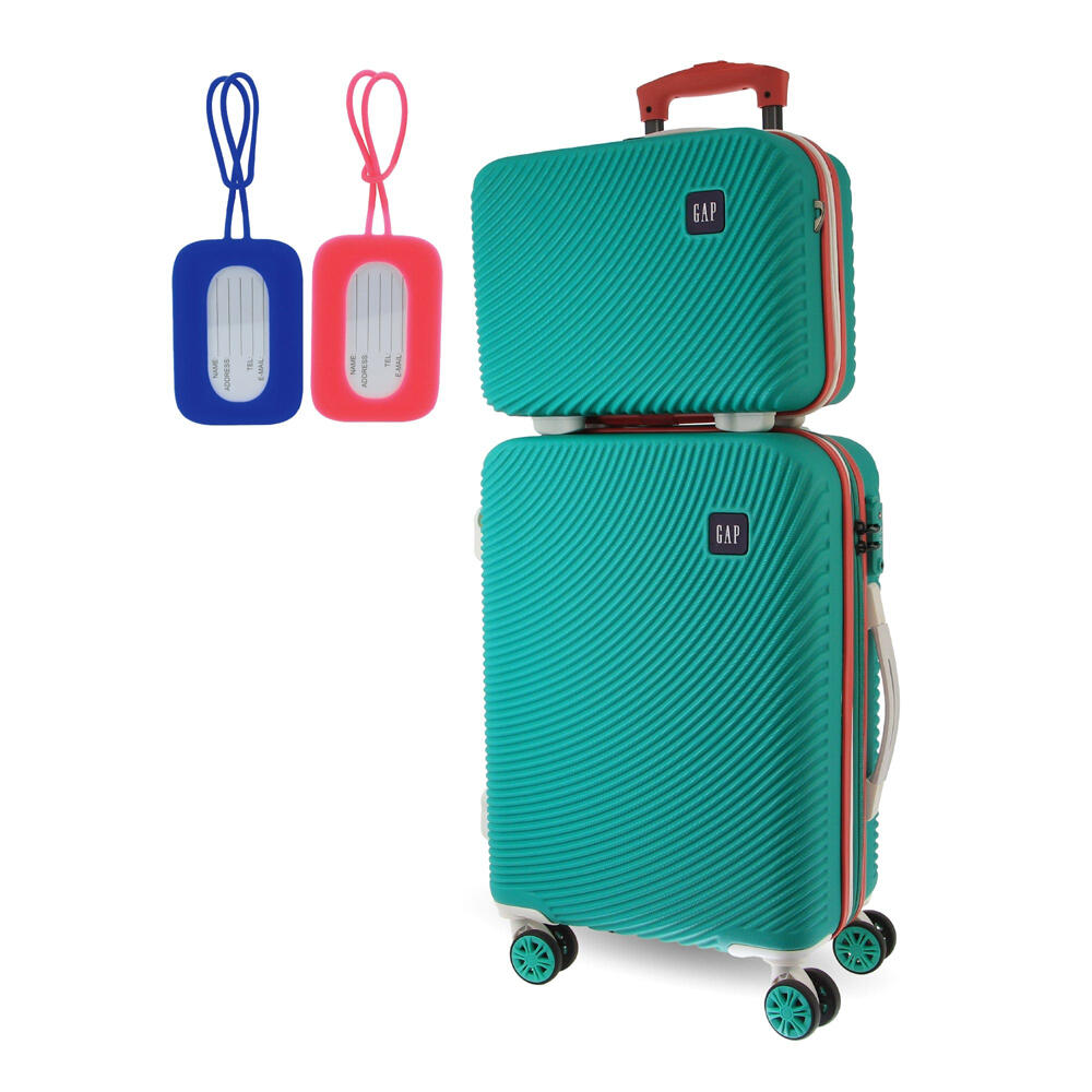 GAP CAB Hard Shell with Mini Beauty Case Set + Assorted Leather Tag