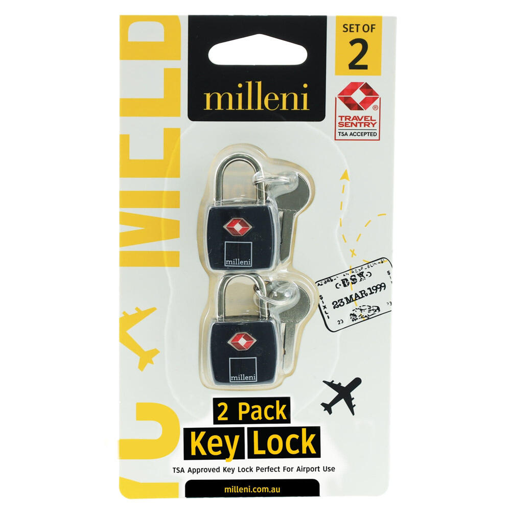 2PK Milleni Travel TSA Key Lock Compact Durable Design