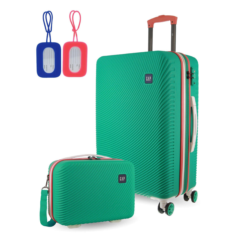 GAP MEDIUM Hard Shell with Mini Beauty Case Set + Assorted Leather Tag