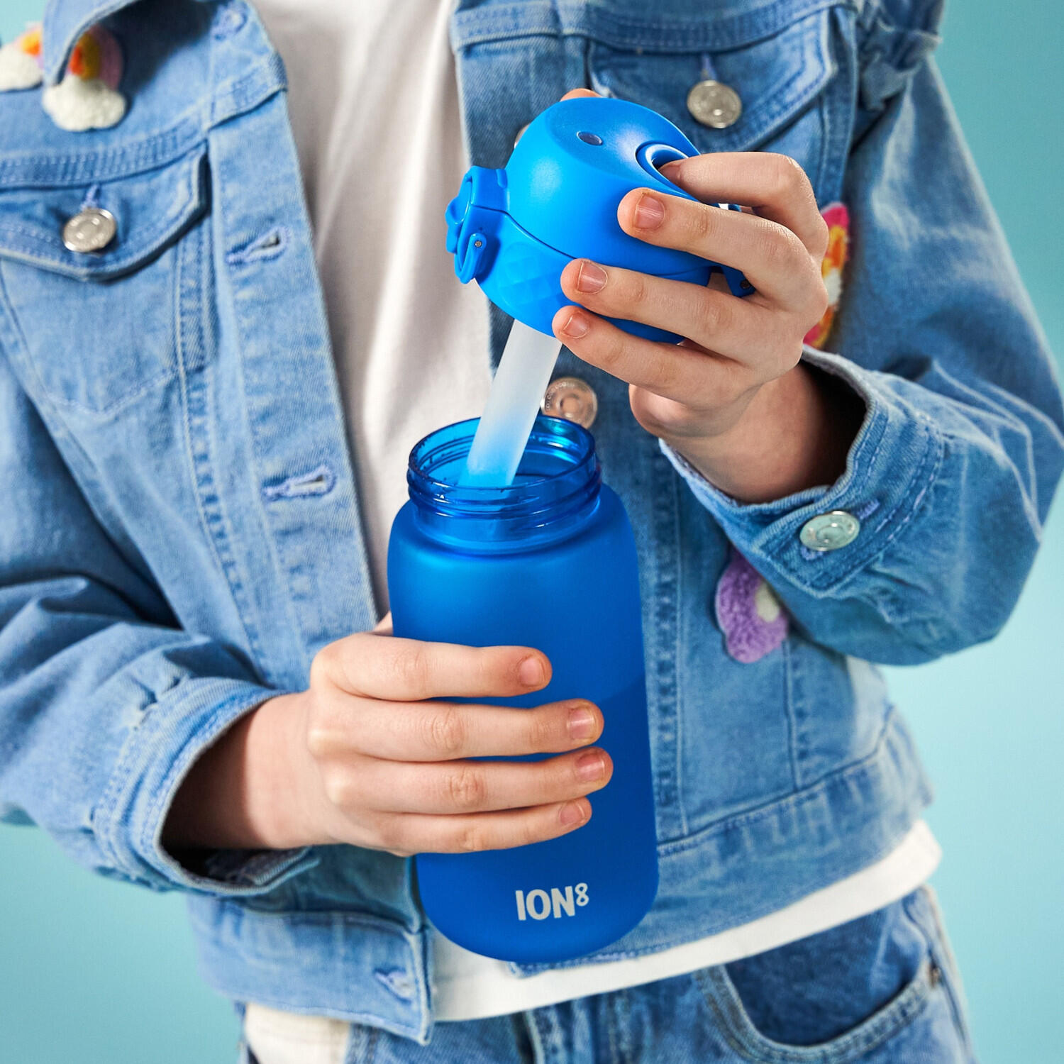 Bidon dziecięcy ION8 350ml z atestem PZH – szczelny, lekki, bez BPA 4/8