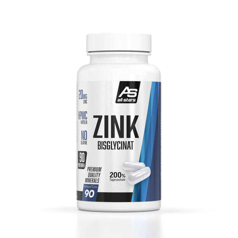 All Stars Zink Bisglycinat 90 Kapseln á 20mg 40g