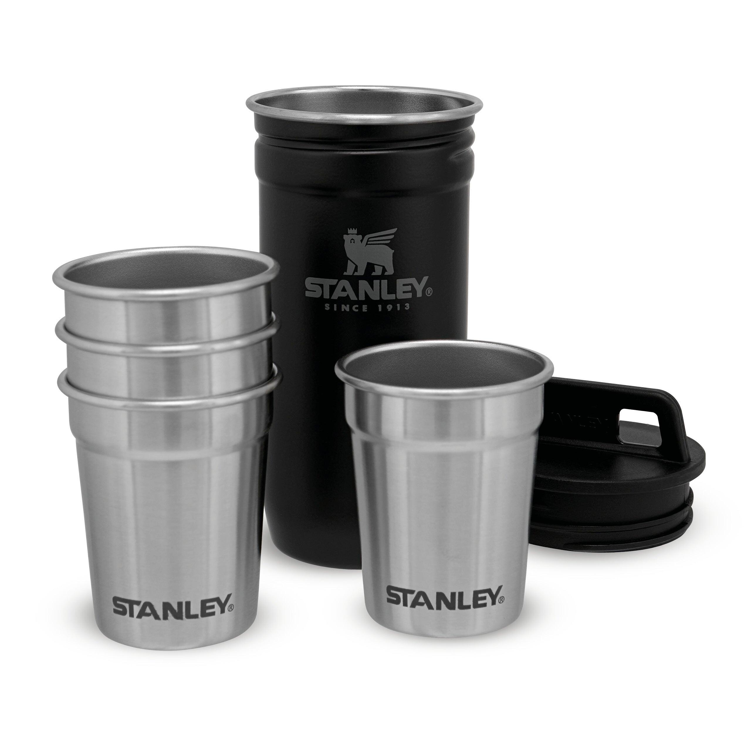 STANLEY Set Bicchierini Liquore E Custodia In Acciaio Inox - 4 Bicchieri Shot - 59Ml