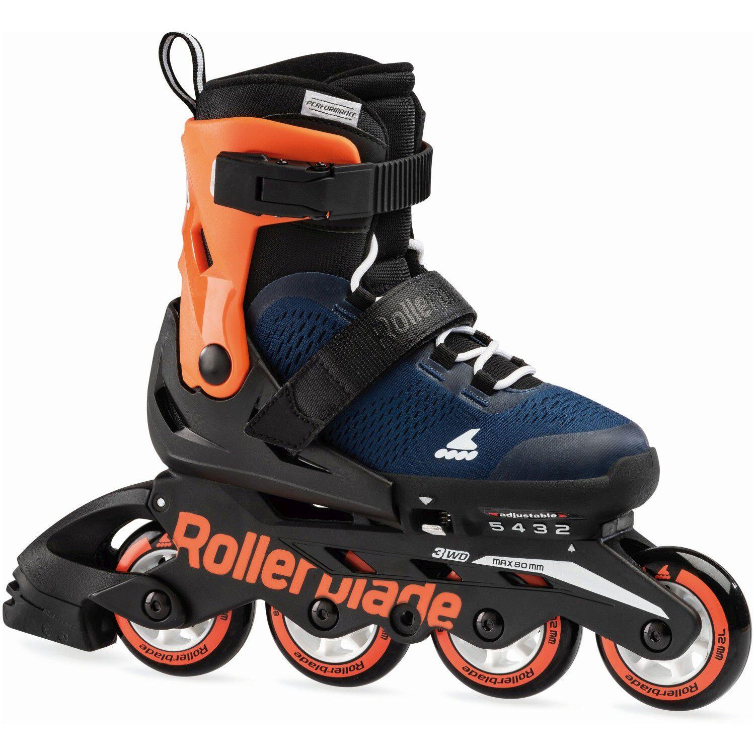 Microblade Kids Fitness Inline Skate - Blue/Orange 4/5
