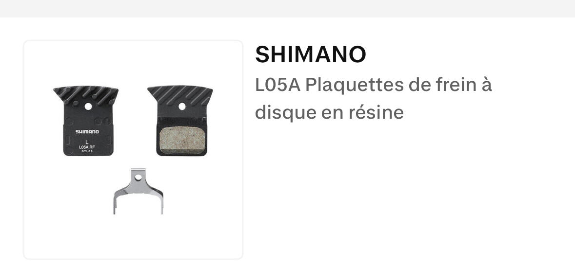 Entre Particuliers - Plaquettes de frein à disque en résine Shimano L05 3/3