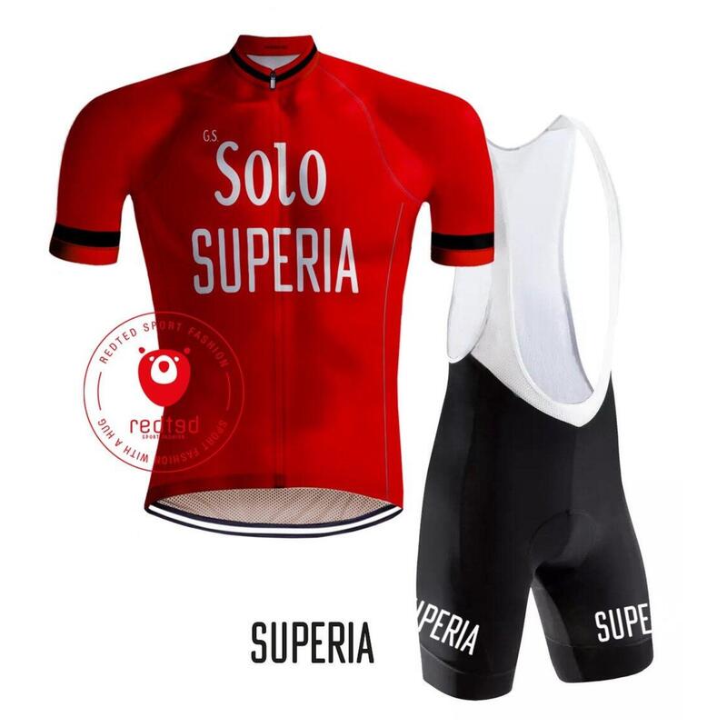 Camisola de ciclismo retro  Solo Superia - RedTed