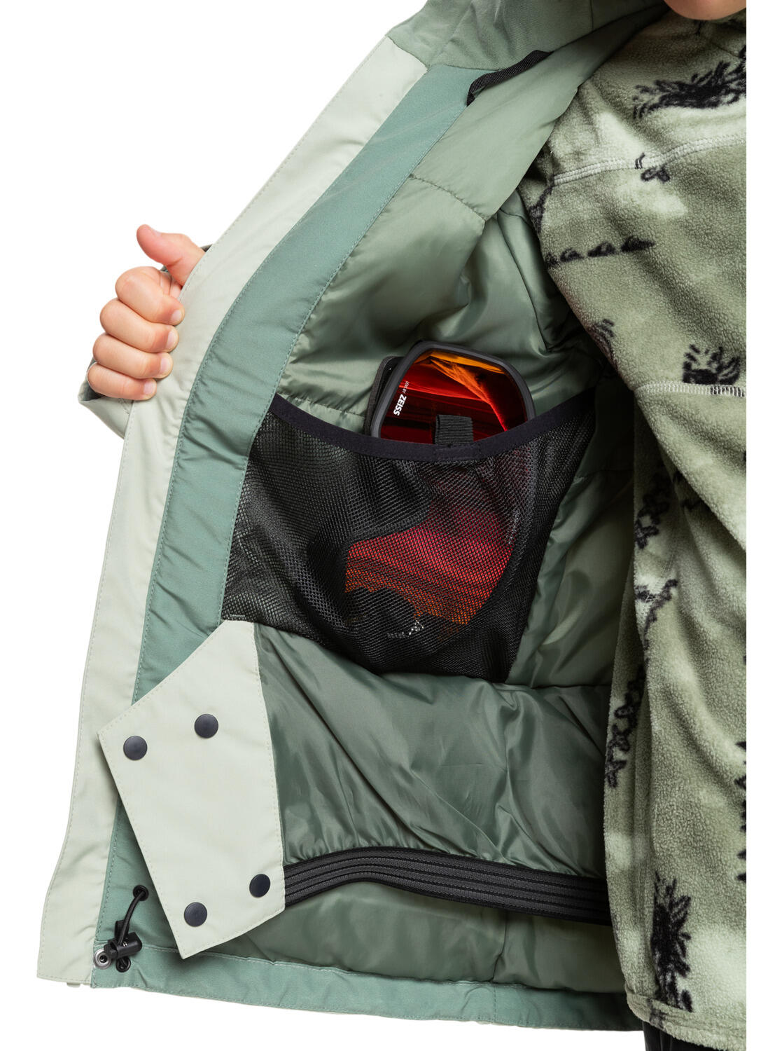 Veste de snow technique MISSION BLOCK Vert Garçon 4/4