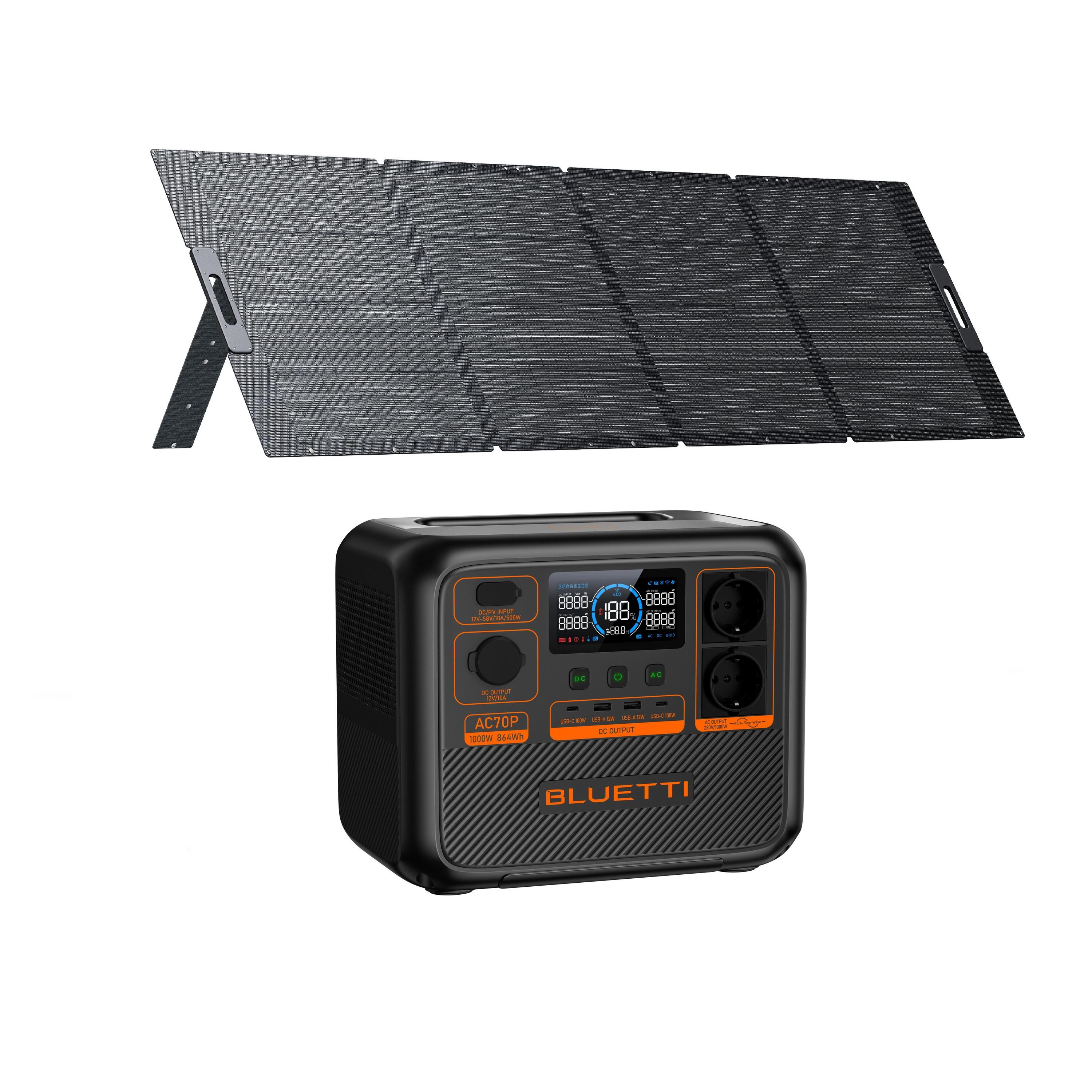 BLUETTI KIT Estación de energía BLUETTI AC70P con panel solar de 350 W