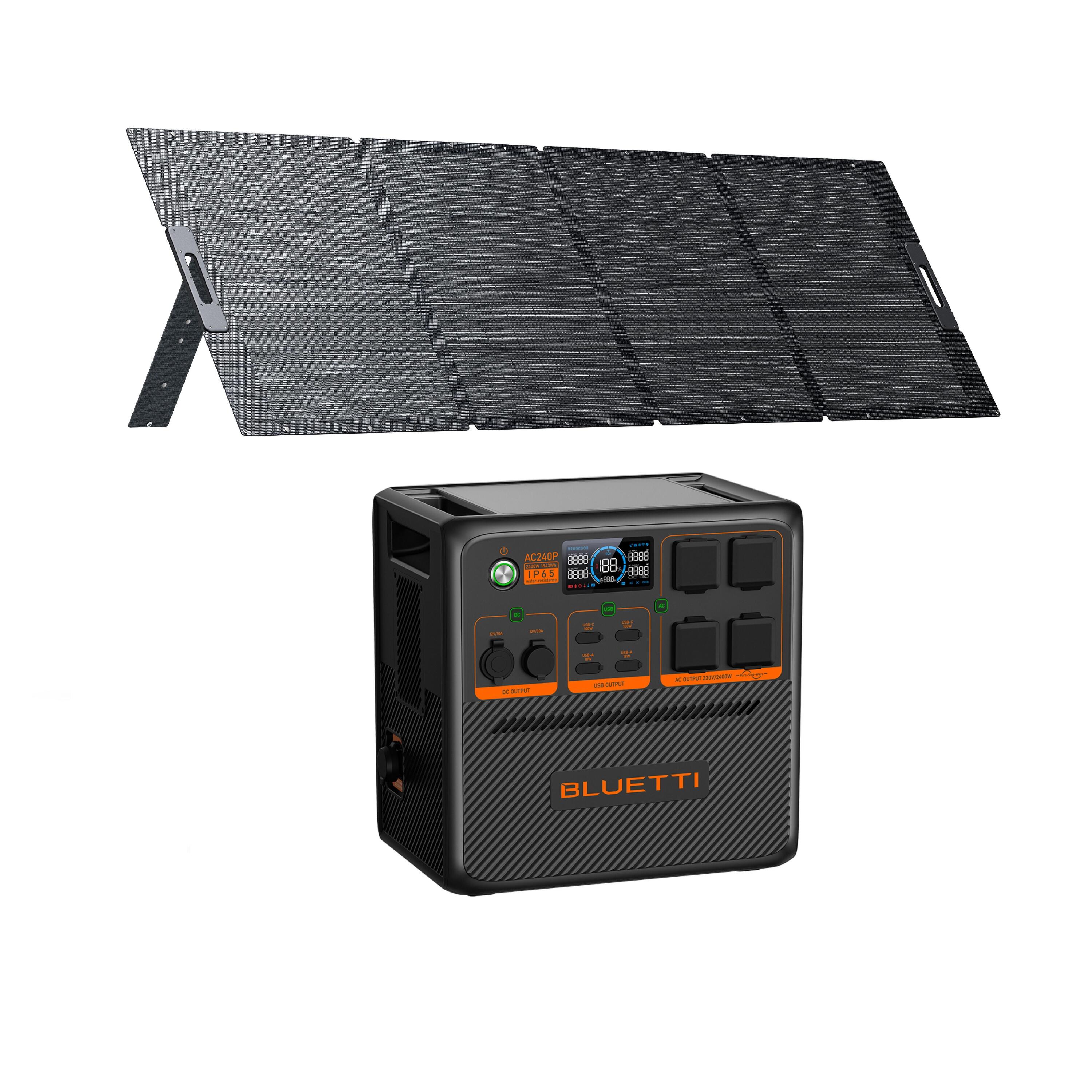 BLUETTI KIT Estación de energía BLUETTI AC240P con panel solar de 350 W