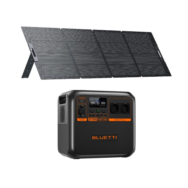 Zestaw Stacja Zasilania BLUETTI AC180P z panelem słonecznym 350 W