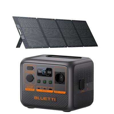 KIT Powerstation BLUETTI AC50P mit 200-W-Solarpanel (0% MwSt)