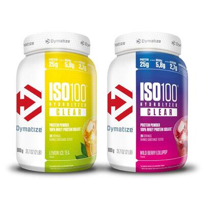 ISO 100 Clear (2x900g) Lemon Ice Tea & Wild Berry Lollipop