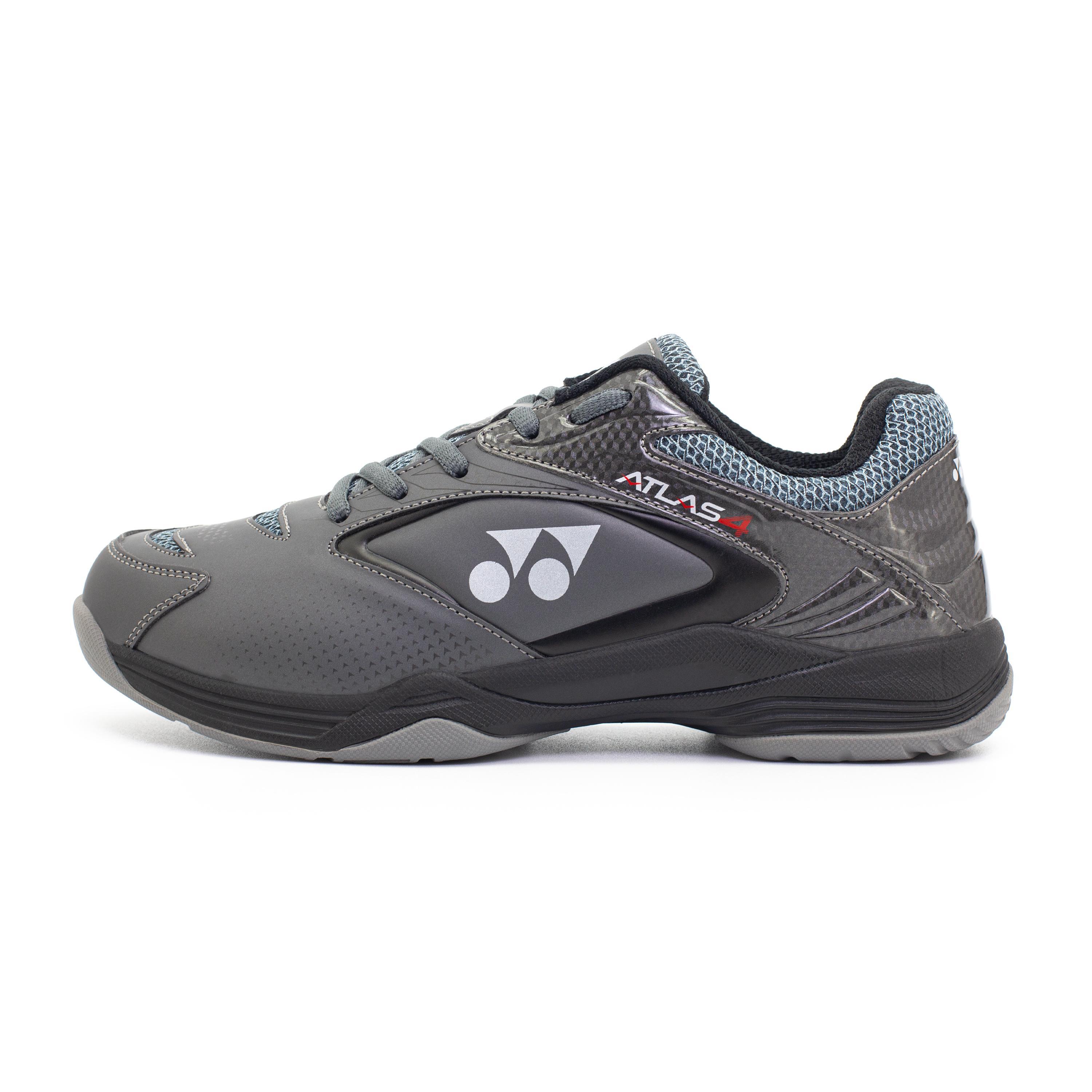 MEN BADMINTON SHOES ATLAS-4 GREY BLACK