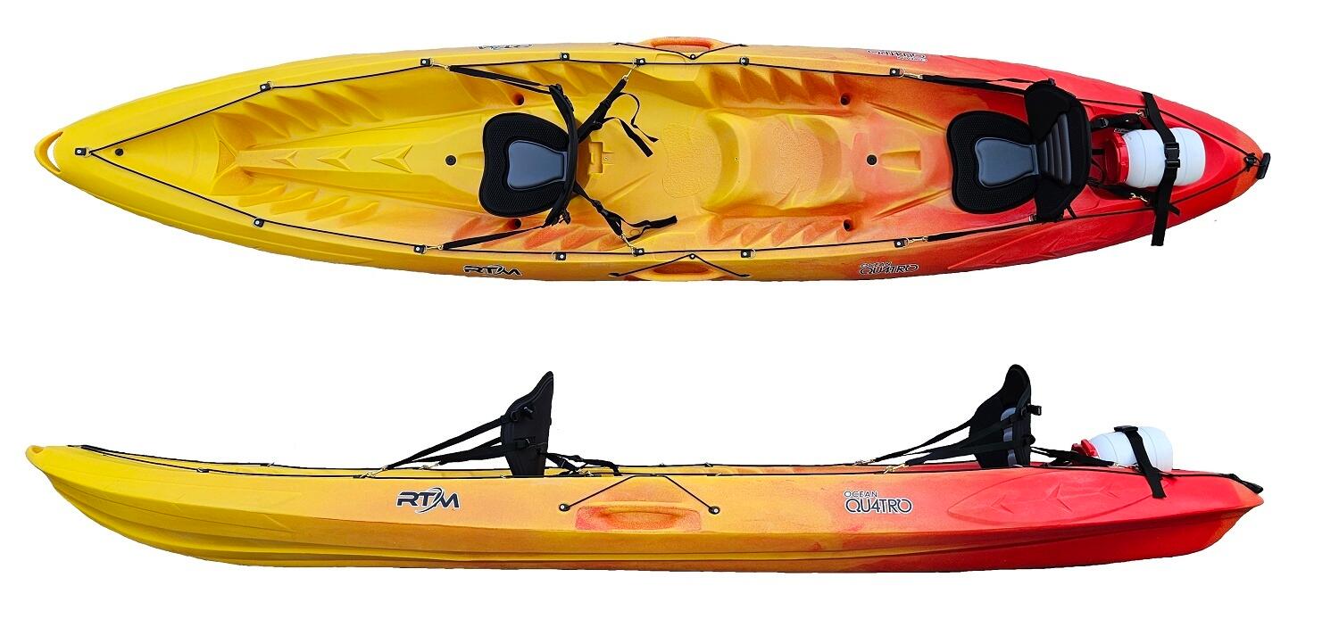 Kajak sit on top do pływania Rotomod Ocean Quatro Pack zestaw 2-4os. 4/7