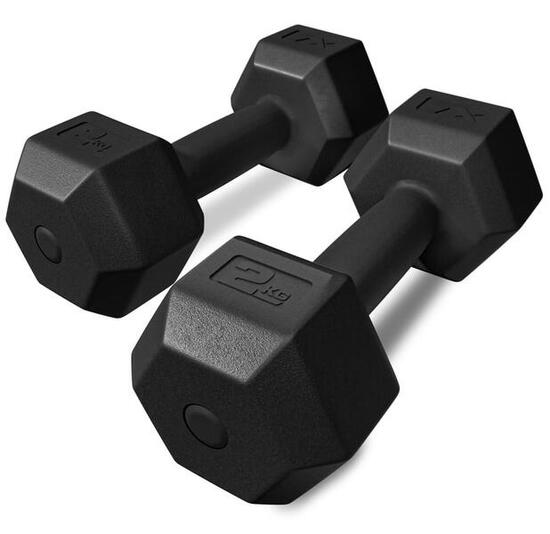 Zestaw hantli bitumicznych do ćwiczeń siłowych Trex Sport 2×2kg