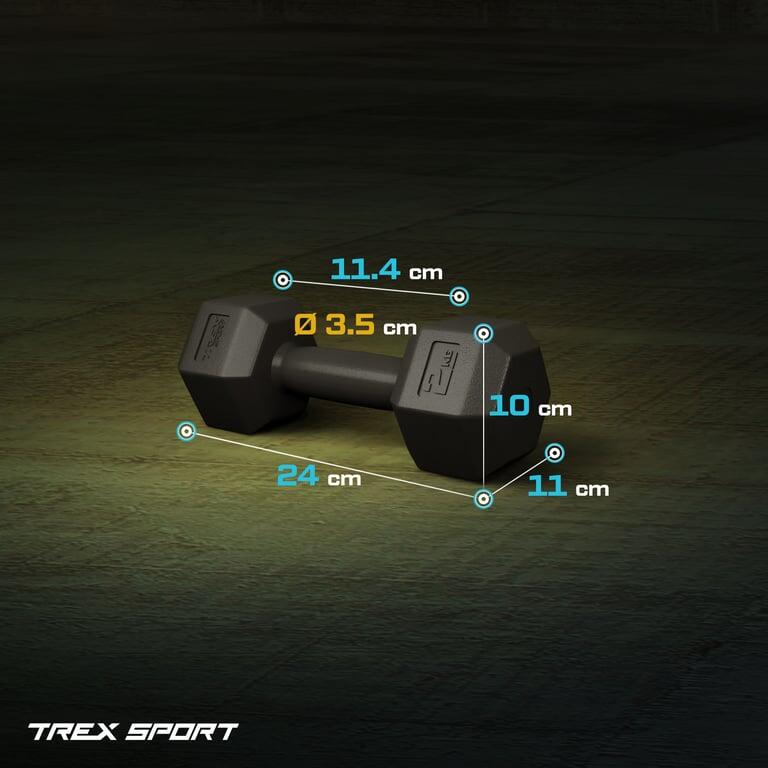 Set d'haltères en bitume Trex Sport TX-002CD 2×2 kg pour musculation 6/7