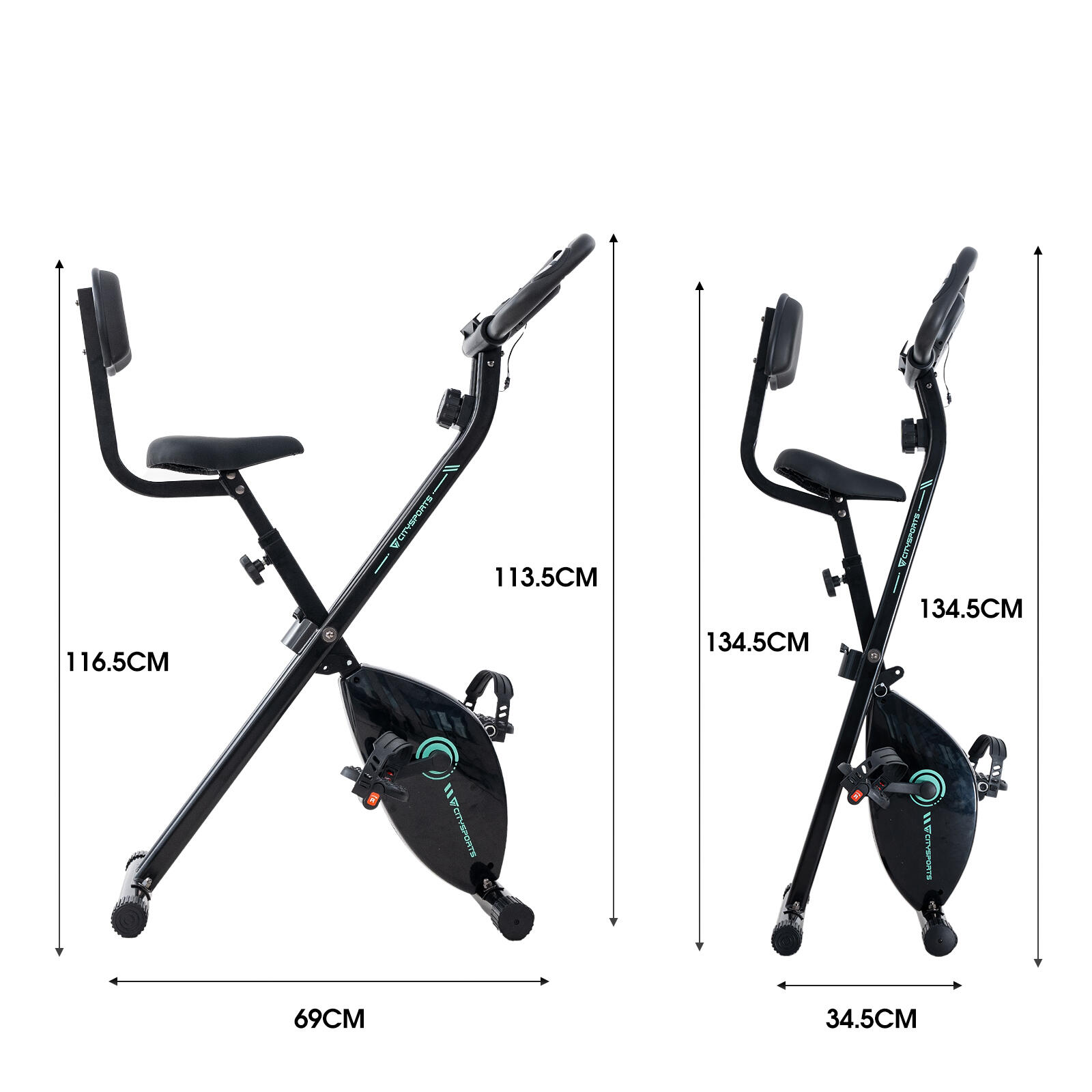 Rotoped-Skládací -X-Bike, 8 Úrovní odporu, Kompaktní a Tichý 7/7