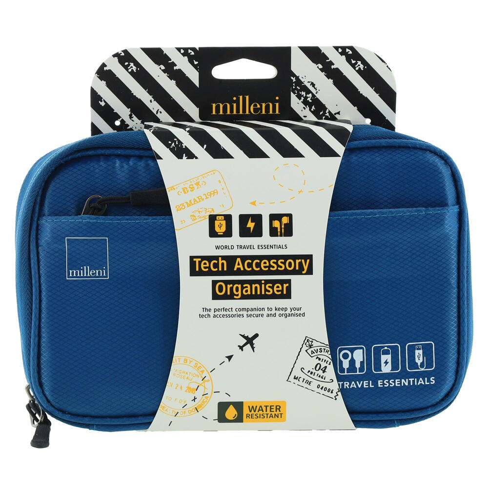 Milleni Travel Tech Accessory Organiser 21 x 2 x 14cm