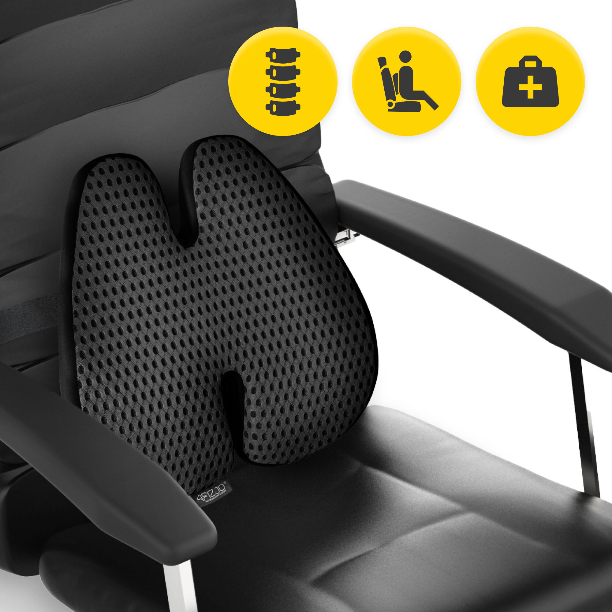 Lendenkissen Orthopädisch Rückenstützkissen Lordosestütze 4FIZJO 2/7