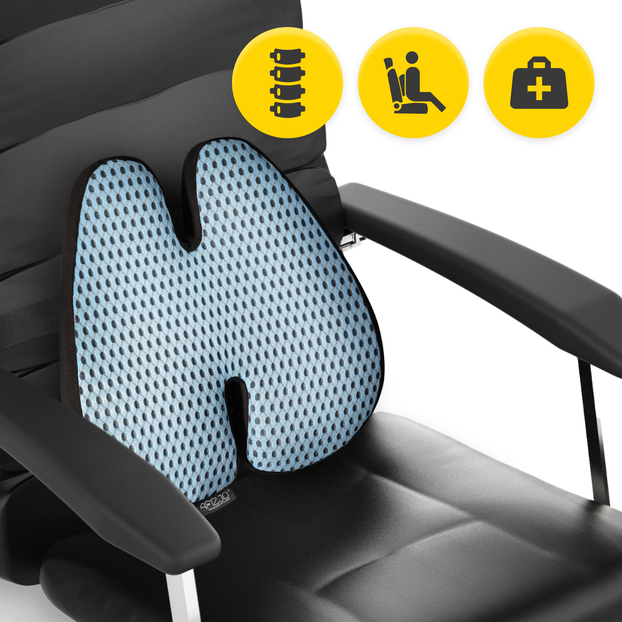 Lendenkissen Orthopädisch Rückenstützkissen Lordosestütze 4FIZJO 2/7