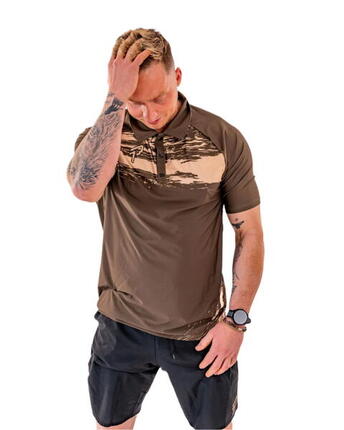 Performance Polo - Brush Khaki/Gold