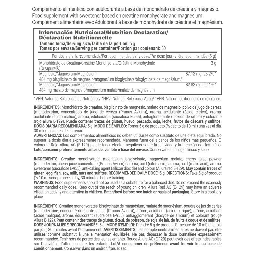 CreaMag Creatine (Creapure®) + Magnesium Albion® - 300g Sandias de la gelée de 4/5
