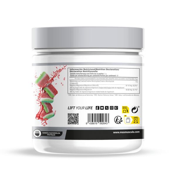 CreaMag Creatine (Creapure®) + Magnesium Albion® - 300g Sandias de la gelée de 3/5