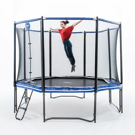 Trampoline Octopulse 360cm - Filet de Protection, Echelle + Kit d'ancrage