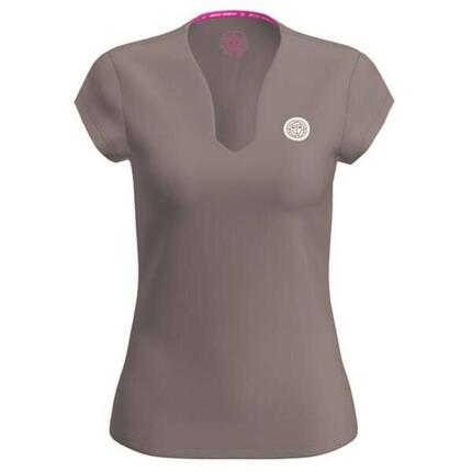 Camiseta Bidi Badu Spectrum V-Neck Marron Mujer