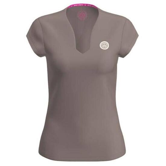 Camiseta Bidi Badu Spectrum V-Neck Marron Mujer