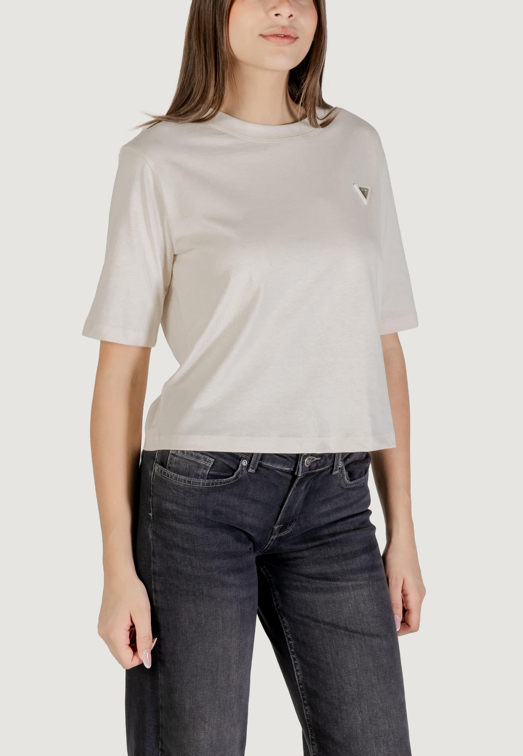 t-shirt crop top COLETTE BOXY TSHIRT FEMME beige 2/5
