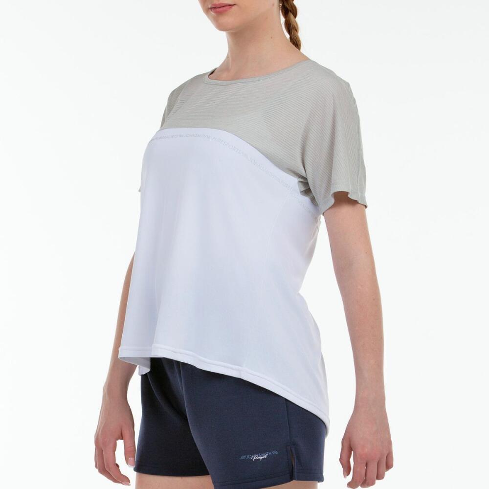 JOHN SMITH MELLID. Branco. T-shirt feminina com gola barco. 2/4