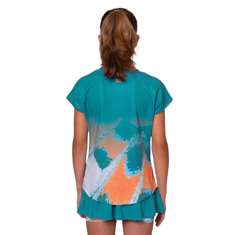 Camiseta Júnior Bidi Badu Melbourne Capsleeve Petroleo Orange 2/5