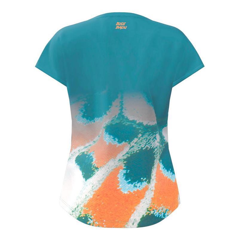 Camiseta Bidi Badu Melbourne Capsleeve Petroleo Naranja Junior 4/5