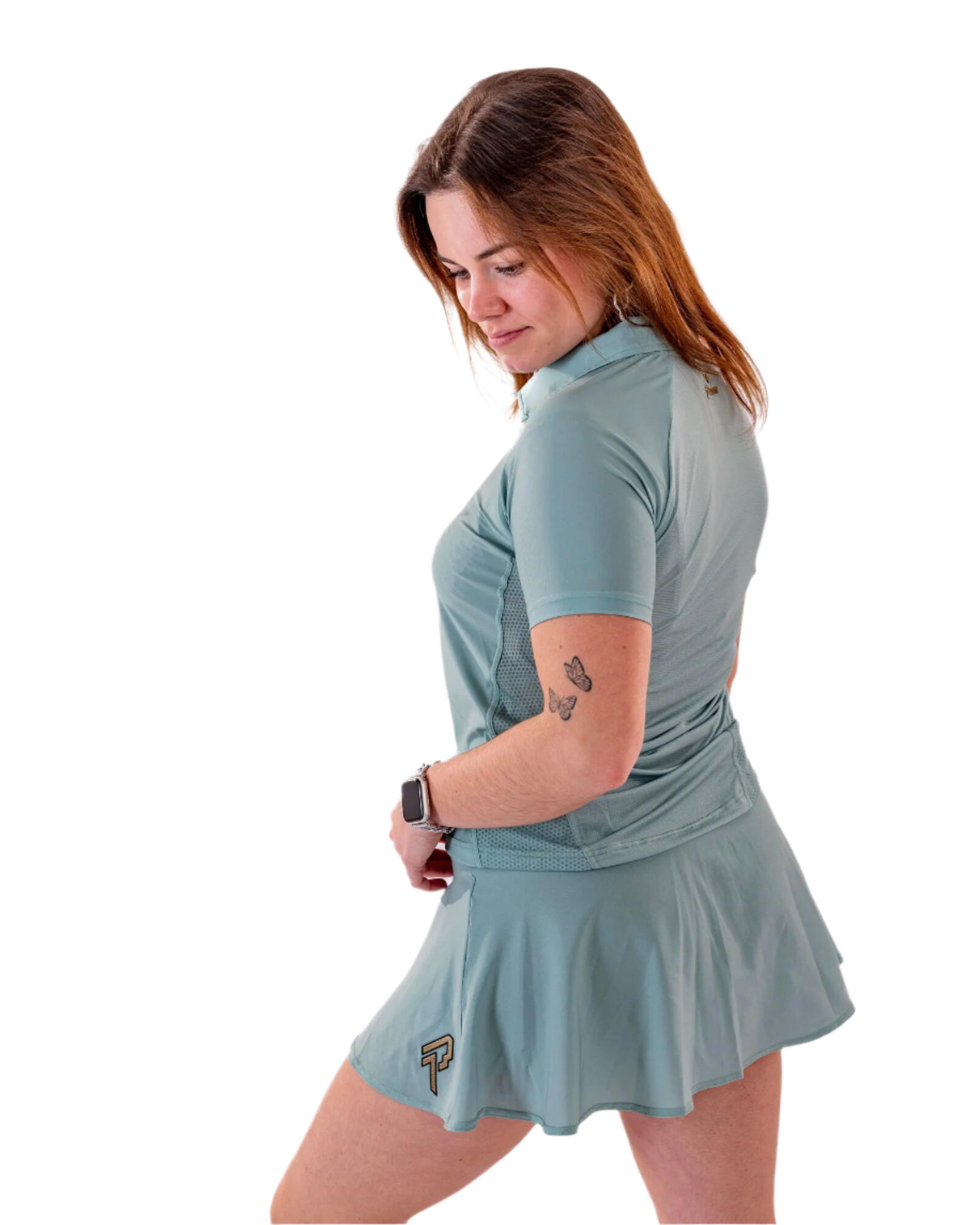 Performance Polo - Moss Green (Women) 3/4