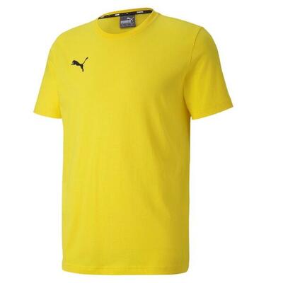 Puma teamgoal 23 casual t-shirt voor mannen in cyber geel