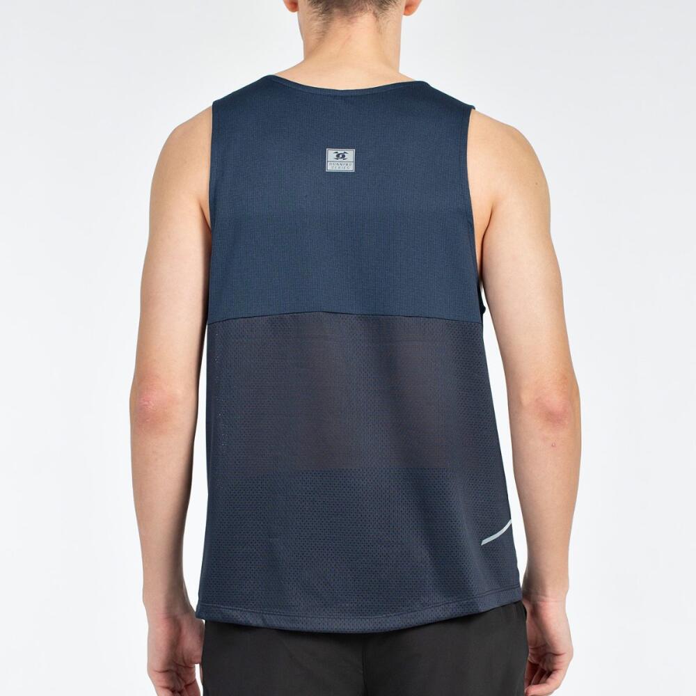 JOHN SMITH HEZE. Azul escuro. Camiseta de alças para homem. 4/4