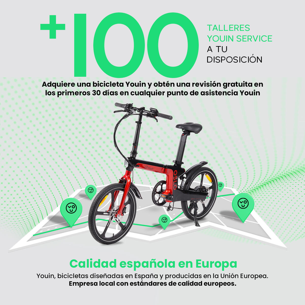 Bicicleta eléctrica YOUIN Oslo BK1900 plegable urbana 20